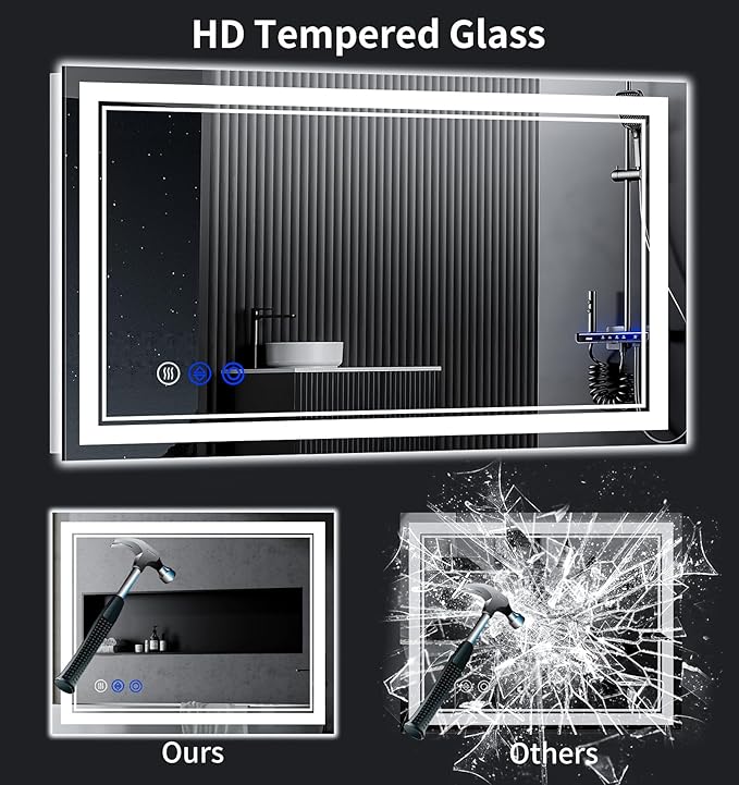 55"x36" LED Bathroom Mirror - Image 6