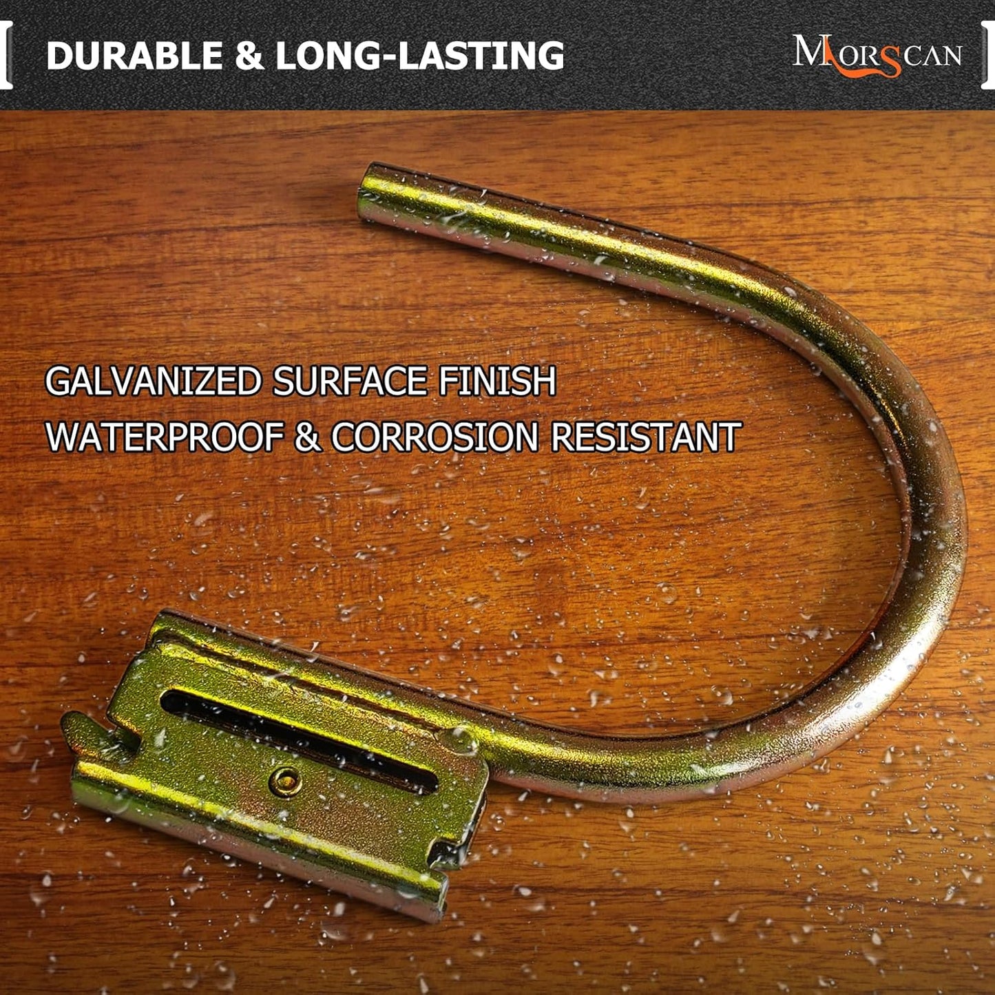 10 Pack 4" E Track J Hooks Heavy Duty Galvanized Steel E-Track Tie Down Accessories for Box Truck, Enclosed Trailer, Garage, Vans, Warehouse, Workshop