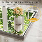 48 x 30 Beveled Bathroom Mirror, Shatterproof Rectangle Mirror, Metal Framed - Image 3