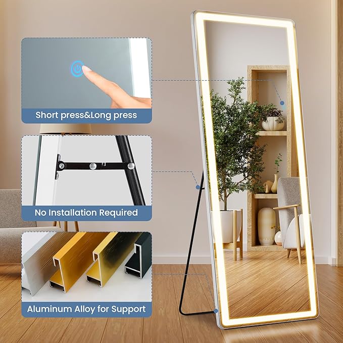DUMOS 26"×71" LED Full Length Mirror - Image 7