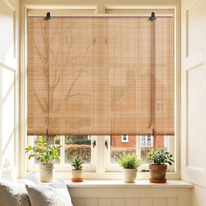 Bamboo Blinds 72x48 inch Bamboo Roman Shades by Unknown