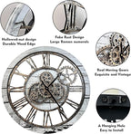 The B-Style Large Wall Clock 24 inch Moving Gear Wall Clock Oversized Vintage - Image 4