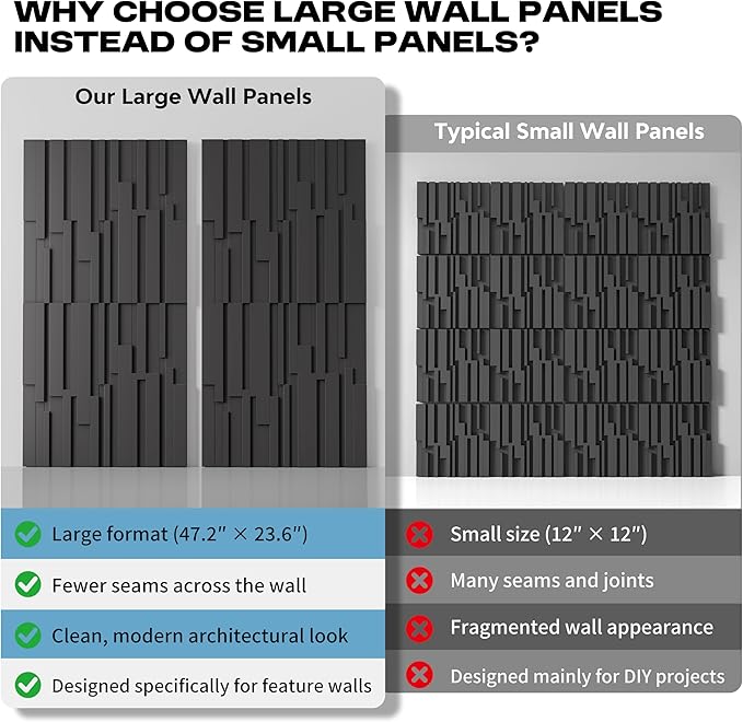 Large PU Decorative Wall Panels, TV Wall, Office & Commercial Spaces - Image 3