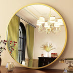 HARRITPURE Round Mirror 36 Gold Wall Mounted Circle Mirrors Vanity Mirror - Image 7