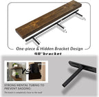 Floating Shelves 48 inch Long 8 "deep Set of 2, Heavy Duty Wood Wall Mounted - Image 4