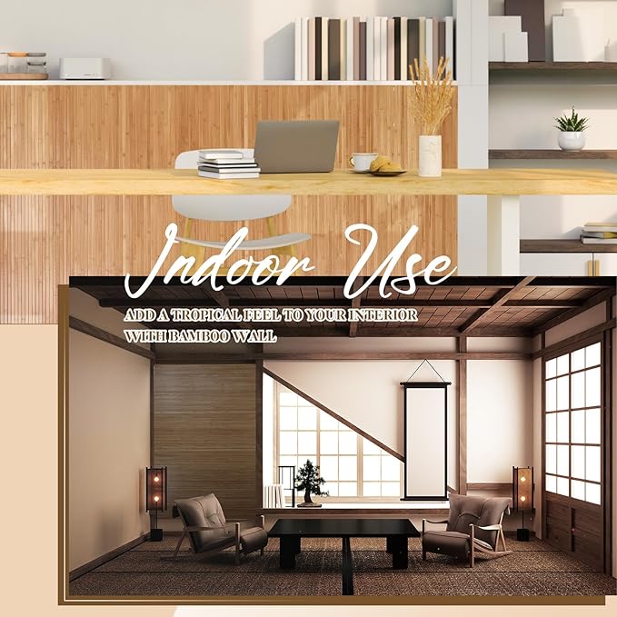 Juexica 4 Pcs Natural Bamboo Wall Panel - Image 5