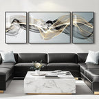 Extra Large Framed Modern Luxury Abstract Wall Art - Image 4