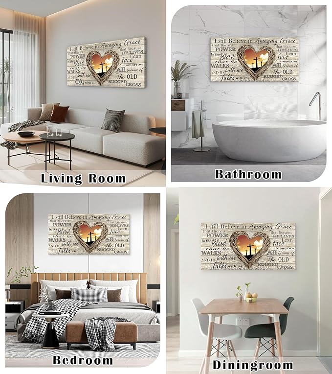Cao Gen Decor Art A63575 Amazing Grace Wall Art Decor Canvas Print Picture - Image 3