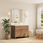 TETOTE Brushed Nickel Bathroom Mirror 42 x 36 Inch - Image 2
