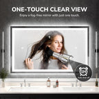 USHOWER LED Bathroom Mirror 60x36 Inch Tempered Glass - Image 2