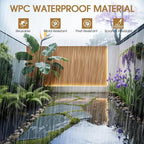 WPC Slat Wall Panels 16 Pack 48" x 6.6", Waterproof Fluted Wall Paneling - Image 3