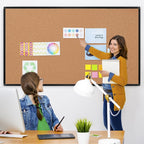 Extra Large Cork Bulletin Board 96" X 48", Wall Mounted Notice Pin Board - Image 2
