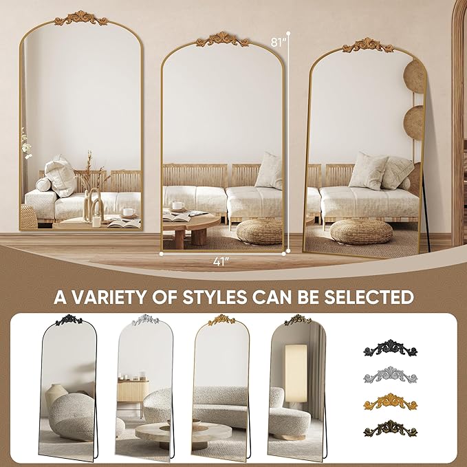 Antok Arched Full Length Mirror, Full Body Mirrors - Image 7