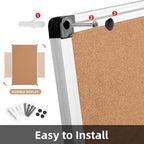 Extra Large Cork Bulletin Board 60" X 48", Wall Mounted Notice Pin Board - Image 7