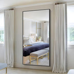 KOCUUY Black Bathroom Mirrors for Wall, 72x36 Large Rectangle Mirrors for - Image 5