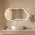 Dorlicecass Irregular Led Bathroom Mirror- Black 20"x36" Single Piece Vanity - Image 2