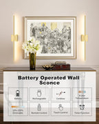 Rayogale 40 Inch 8000mAh Rechargeable Wall Sconce - Image 3