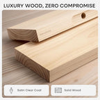 Homeforia 24 inch Natural Floating Shelf, High End Solid Real Wood 24inch Small - Image 4