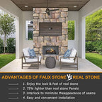 ROOMTEC 3-Packs Faux Stone Wall Covering Panels - Image 4