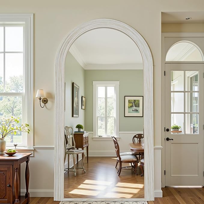 Antok Full Length Mirror 76"×41" Floor Mirror Standing Tall Mirror, Arched - Image 2