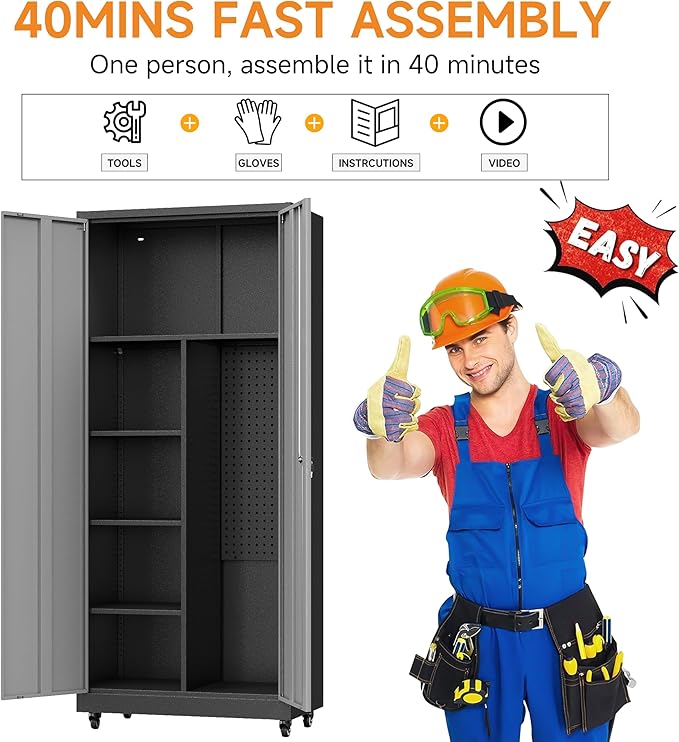Metal Garage Storage Cabinet - Image 7