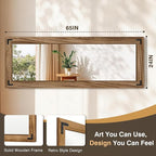 FICTOR Wooden Full Length Mirror, - Image 2
