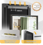 Black Framed Mirror for Bathroom 36x36 Inch Square Beveled Bathroom Mirror - Image 5