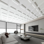 Art3d 36-Pack Square Drop Ceiling Tile 2ft x 2ft in White, PVC Ceiling Panel 24 - Image 4