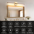 Morauroral 40″ Walnut Battery Operated Wall Sconces Set of Two, Dimmable Wall - Image 2