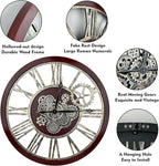 The B-Style Large Real Moving Gears Wall Clock 30 Inch Rustic Retro Industrial - Image 3