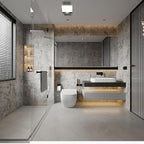 Extra Wide Large Size Grey Concrete Wallpaper Peel and Stick Industrial Cement - Image 5