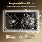 LED Bathroom Mirror, Smart Anti-Fog, Stepless Dimmable - Image 7
