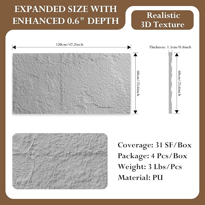 3D Stone Wall Panels, 3D Lightweight Wall Panels - Image 3