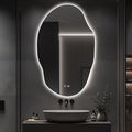 Asymmetrical LED Bathroom Mirror by Unknown