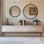 Madison Park Round Mirror, Metal Frame Circle Mirror 36 inch, Wall Art Decor - Image 6