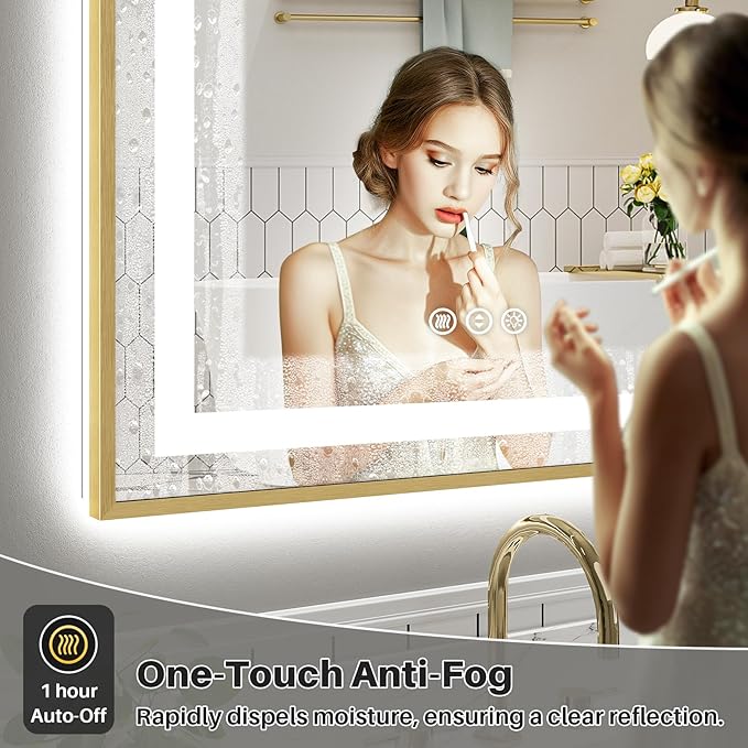 40x30 Inch LED Bathroom Mirror - Image 4