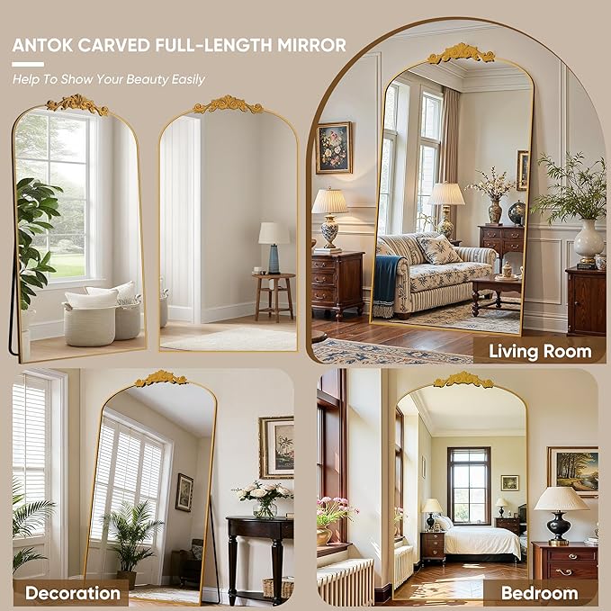 Antok Arched Full Length Mirror, Full Body Mirrors - Image 6