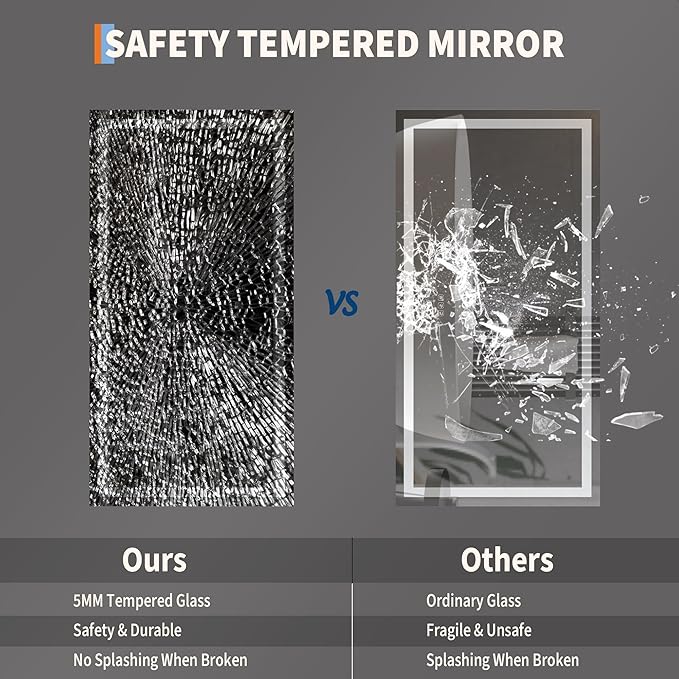 GarveeHome 50x26 LED Bathroom Mirror - Image 6