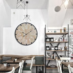 Large Farmhouse Rustic Wooden Wall Clock - Image 8