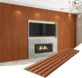 8-Pack WPC Wall Panels 108’’ x 6.3’’ 3D Slat Wall Panel Acoustic Wall Paneling by Unknown