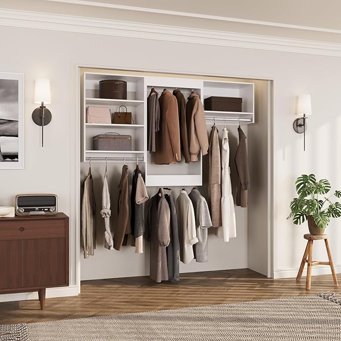 ROOMTEC Modular Closet System, Wall-Mounted Wooden Tower - Image 6