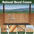 Barydat 6 Pcs 4 x 16.4 ft Reed Fence Roll, 85% Shade Bamboo Privacy Screen - Image 7