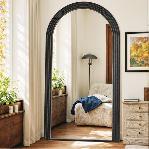 Antok Full Length Mirror 82"×44" Floor Mirror Standing Tall Mirror, Arched - Image 2