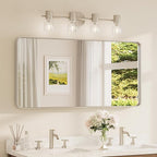 TETOTE Brushed Nickel Mirror 48 x 24 Inch by TETOTE