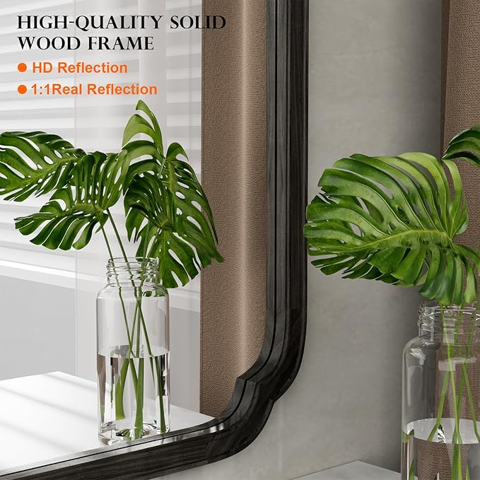WallBeyond 24" x 36" Rounded Corner Arch Wall Mirror - Image 5