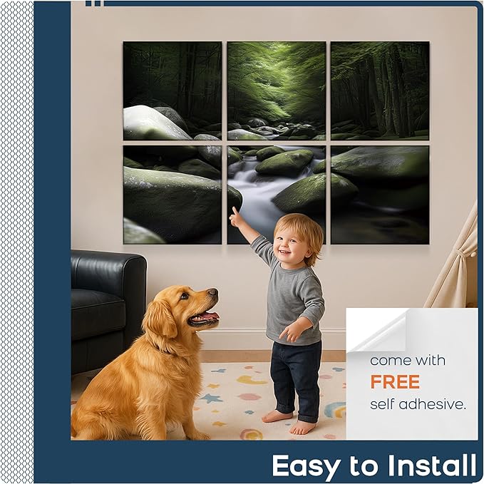 BUBOS 6 Pack Self-Adhesive Acoustic Wall Panels, 70.8" x 47.2" Sound Panels - Image 8