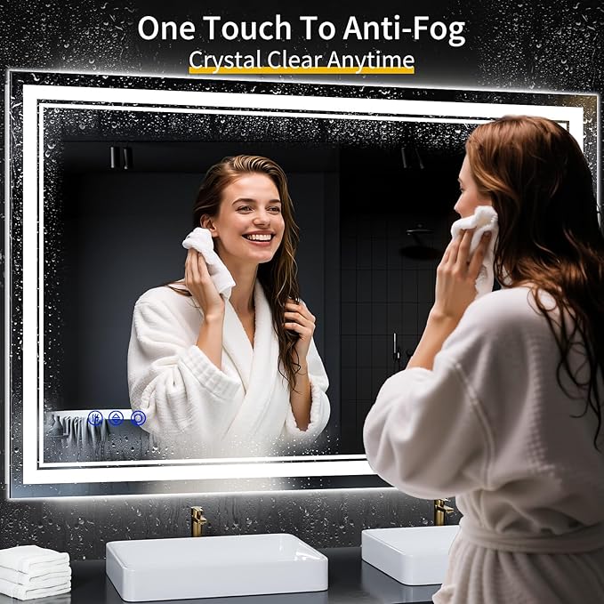 48"x36" LED Bathroom Mirror - Image 4