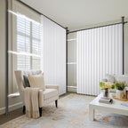 100% Blackout Room Divider Curtains Sets White W100 x L84 in 2 Panels No Drill - Image 9