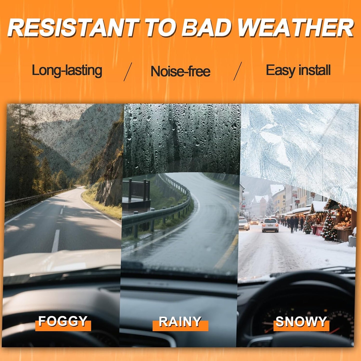 HULADAED® 24'' 20'' 15'' Windshield Wipers Replacement for Land Rover Range Rover 2023 2022 2021 2020 2019 2018 2017,Silicone Front Rear Wiper blades for MY Car-All Weather & Quiet(3 PACK)