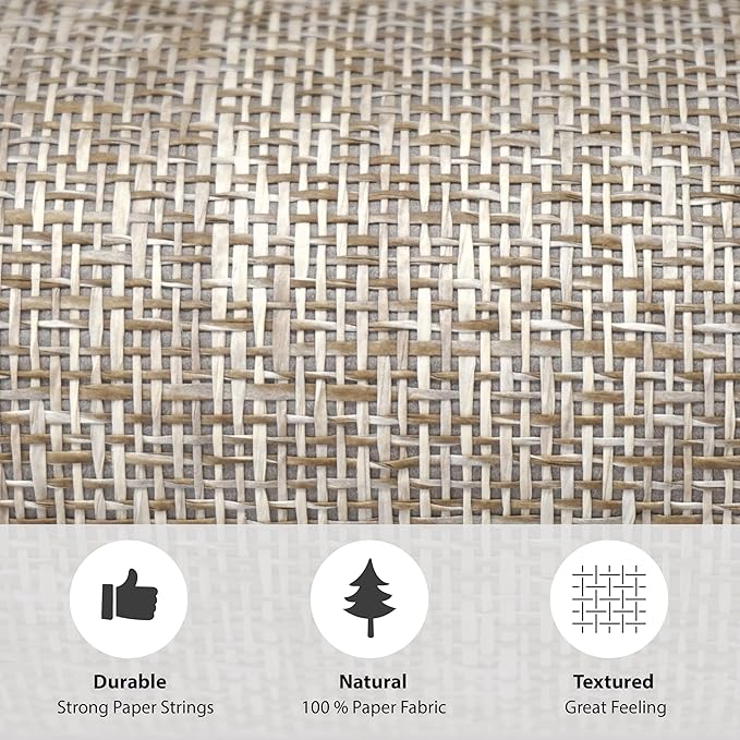 Ansehan Wallcovering W707 Terraces Collection 36" W x 8 Yard L, Natural Paper - Image 5